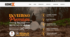 Desktop Screenshot of genexproducciones.com